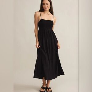 Z Supply Black Beachside Midi Dress size large